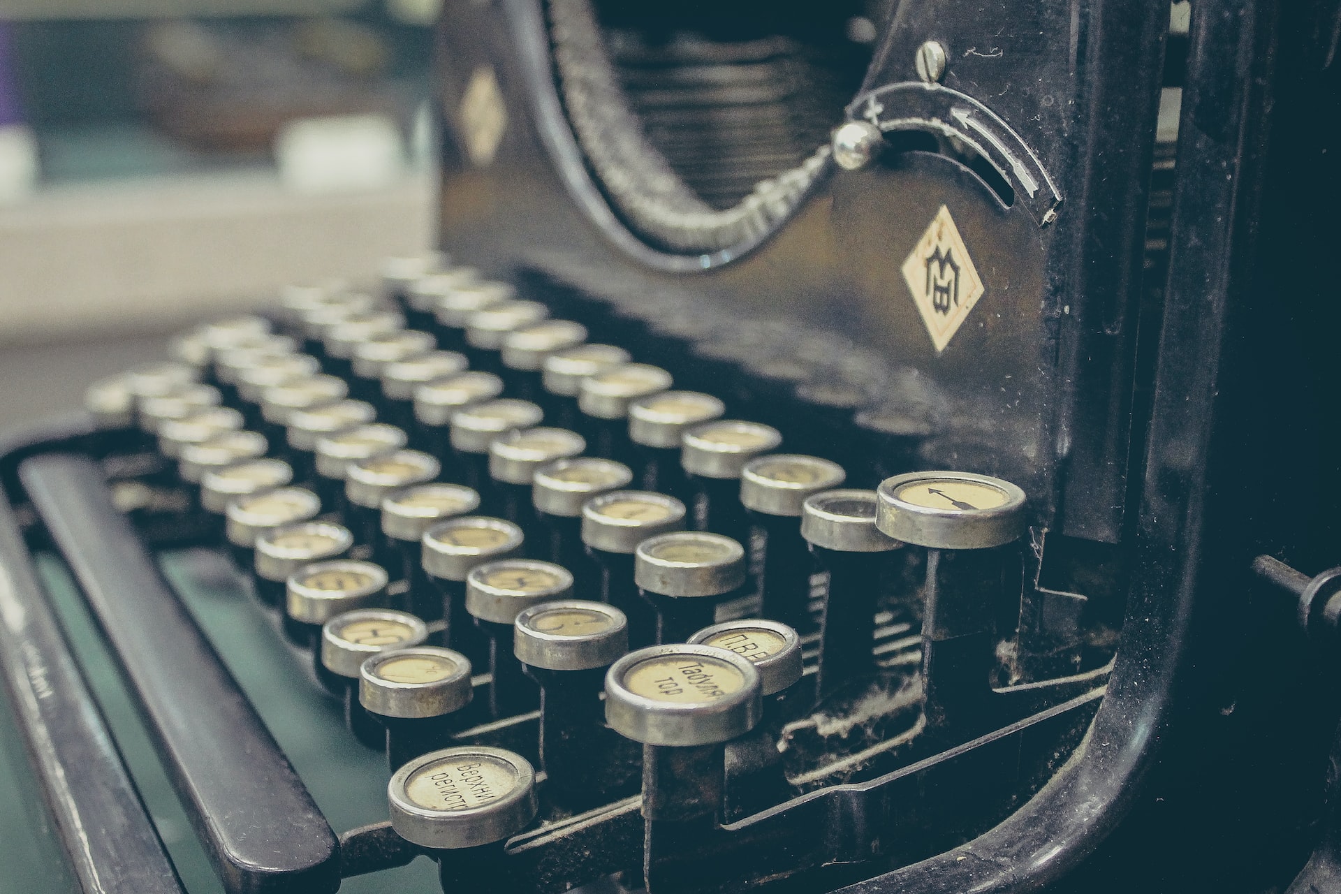 Retro typewriter keyboard